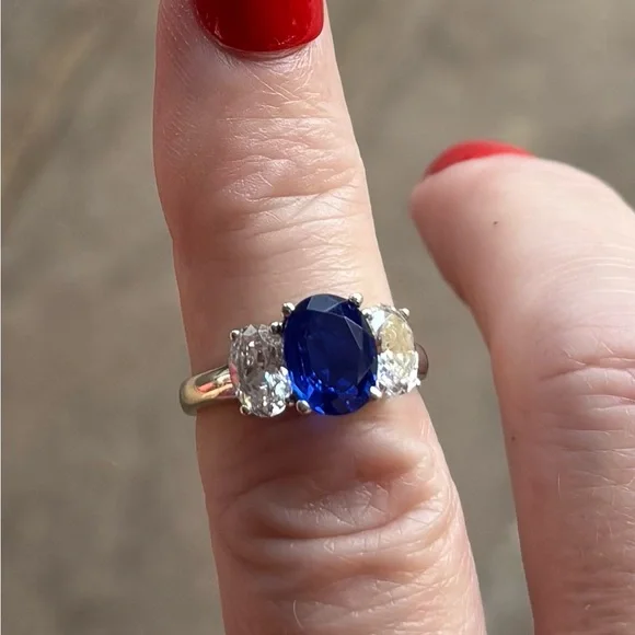 14k WG Blue Spinel Ring - Picture 8 of 15